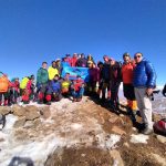 صعود کوهنوردان کانون کوه به قله آسمان کوه کرج